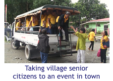 Taking village seniorcitizens to an event in town